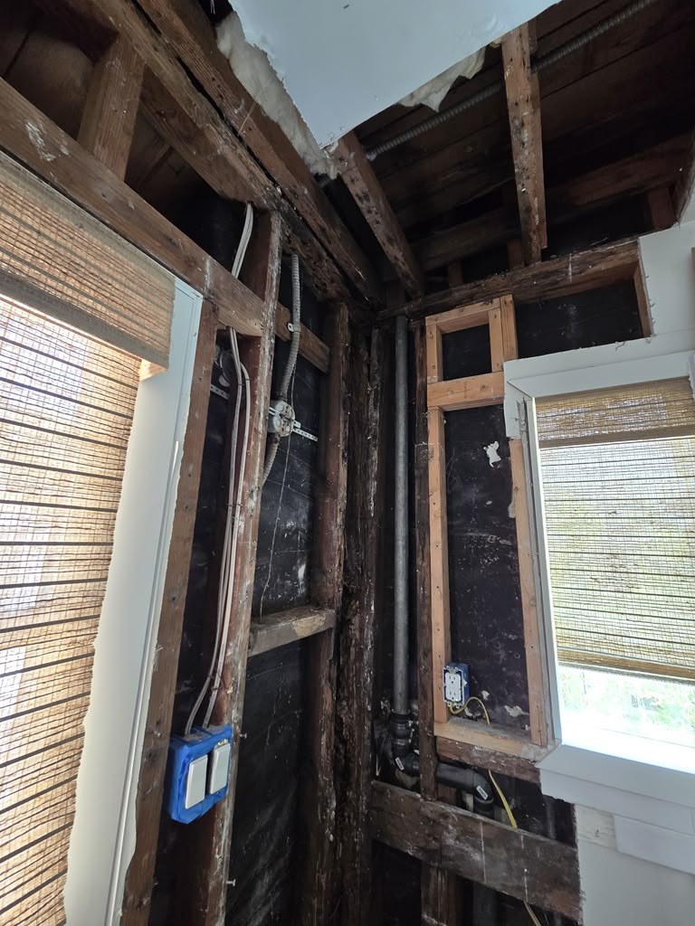 Repairing Laundry Room Water Damage and Rotten Framing Caused by a Roof Leak in Azusa