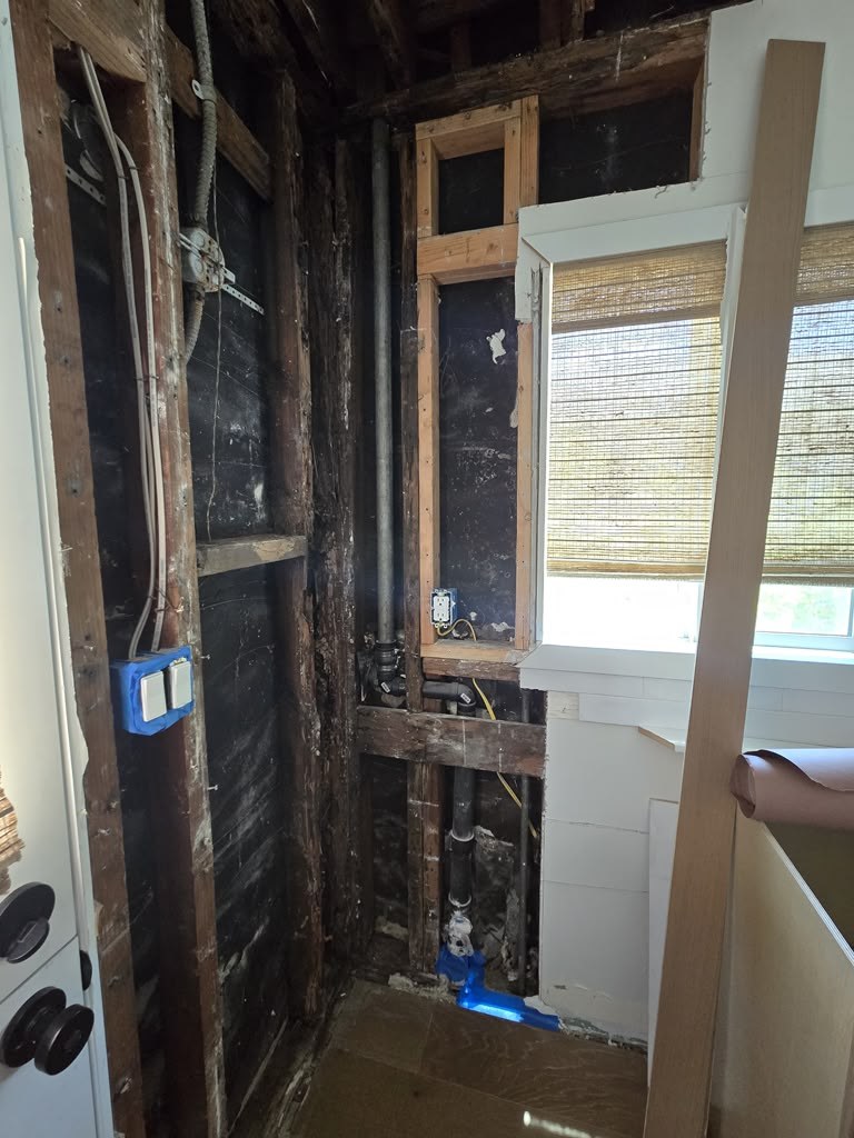 Repairing Laundry Room Water Damage and Rotten Framing Caused by a Roof Leak in Azusa