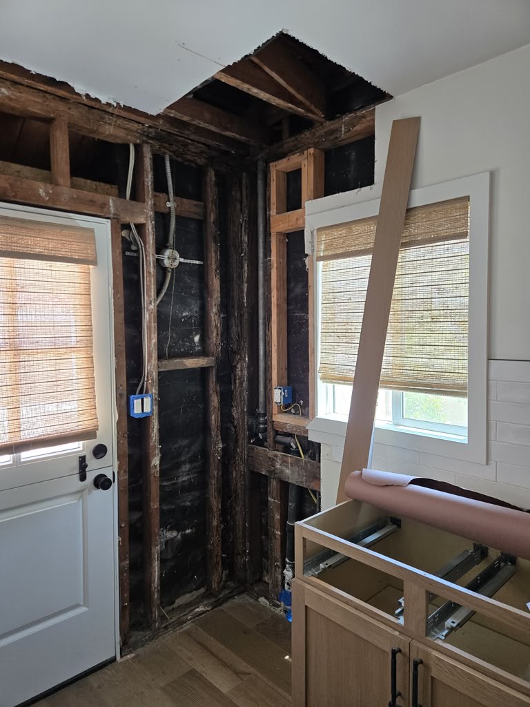Repairing Laundry Room Water Damage and Rotten Framing Caused by a Roof Leak in Azusa