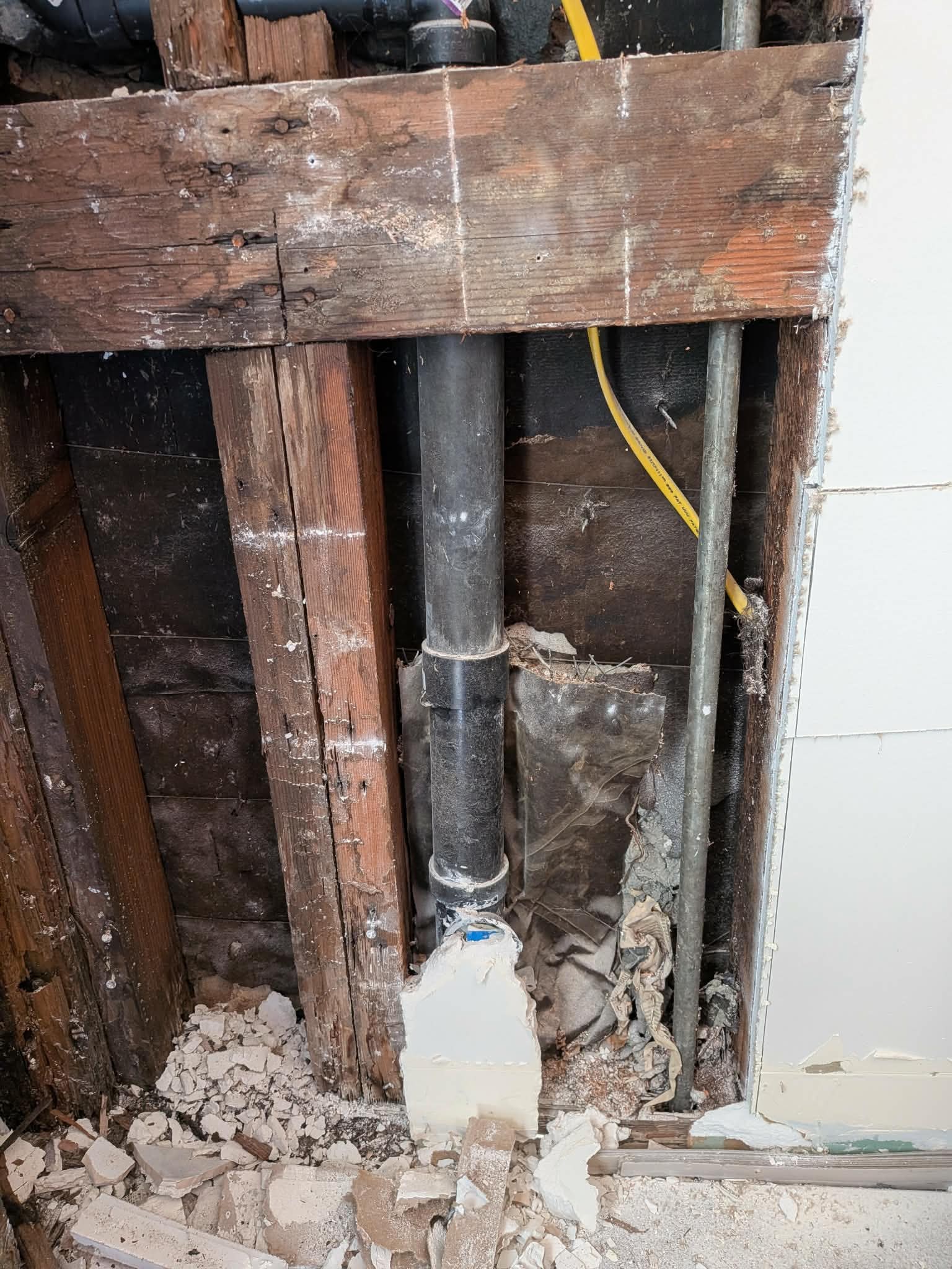 Repairing Laundry Room Water Damage and Rotten Framing Caused by a Roof Leak in Azusa