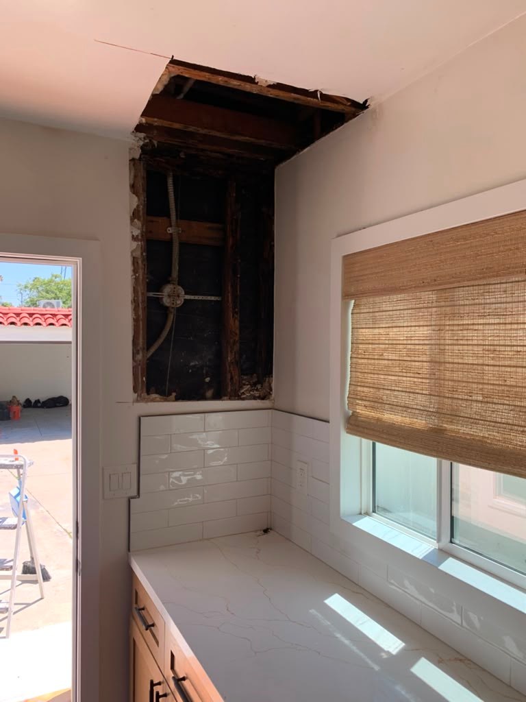 Repairing Laundry Room Water Damage and Rotten Framing Caused by a Roof Leak in Azusa